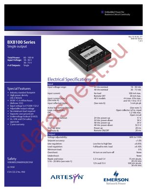 BXB100-24S12FLTJ datasheet  